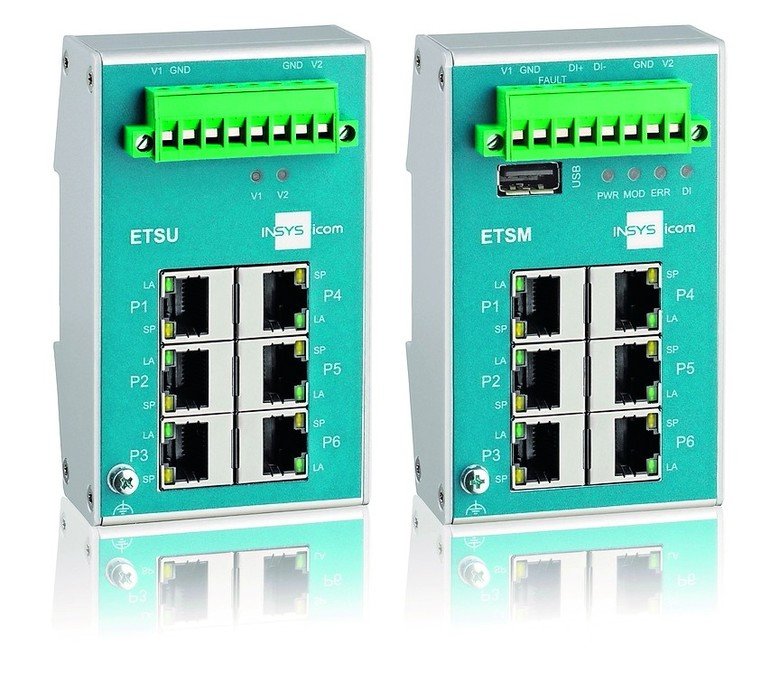 Insys Icom bietet Switches mit Monitoring-Funktion
