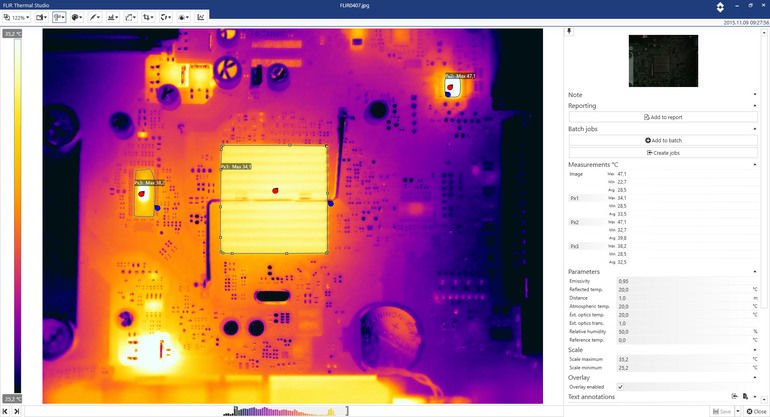 FLIR-Software: Automatische Wärmebildverarbeitung